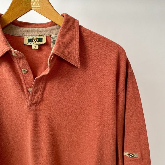 Men's Joseph Abboud Short Sleeve Cotton Polo Shirt, Burnt Orange, Size XL - Picture 2 of 6